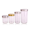 New arrival 750ml500ml 380ml 220ml Glass Honey jar Container with Metal Lid